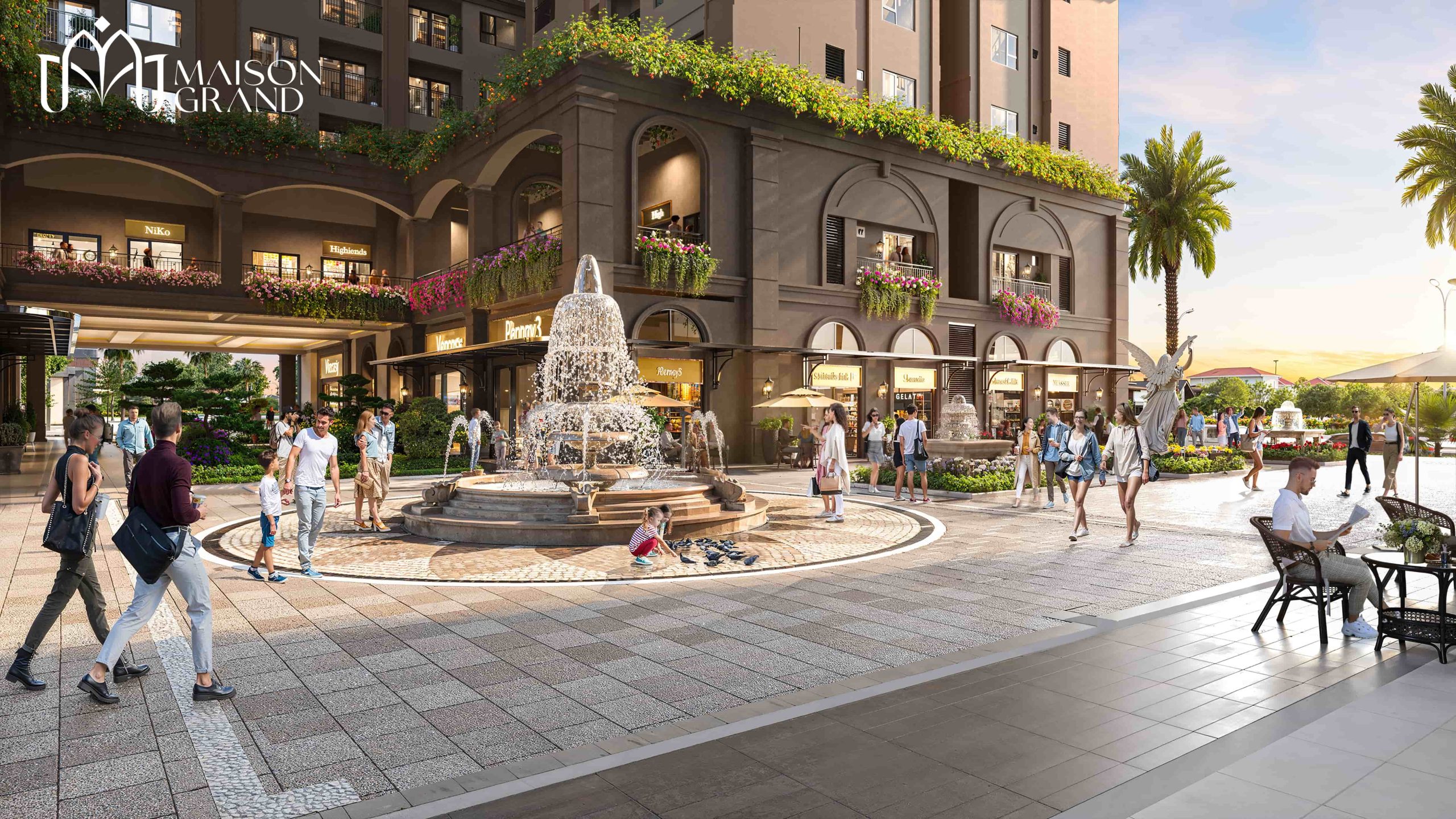 quảng trường đi bộ maison grand